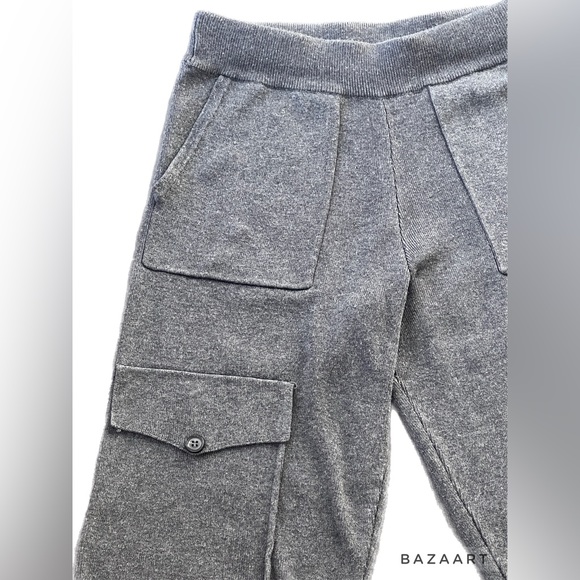Lark & Grey Womens pull on gray cargo sweatpants, size small - Picture 3 of 6
